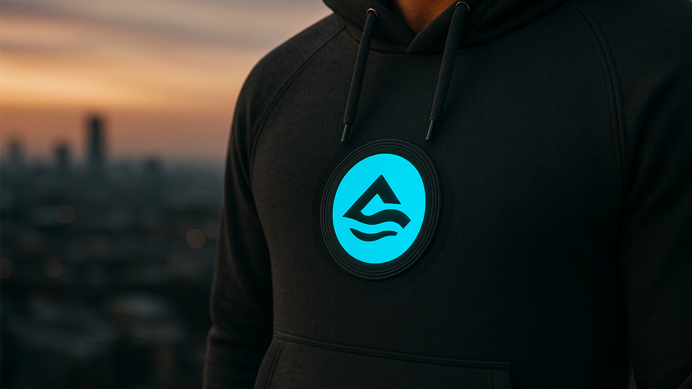 Parallel 13 Essential Hoodie with illuminated emblem